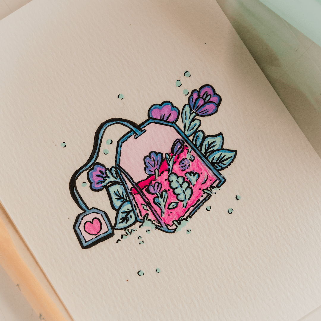 Bolsa de Té Mágica · Print Original - Tinta y Misterio