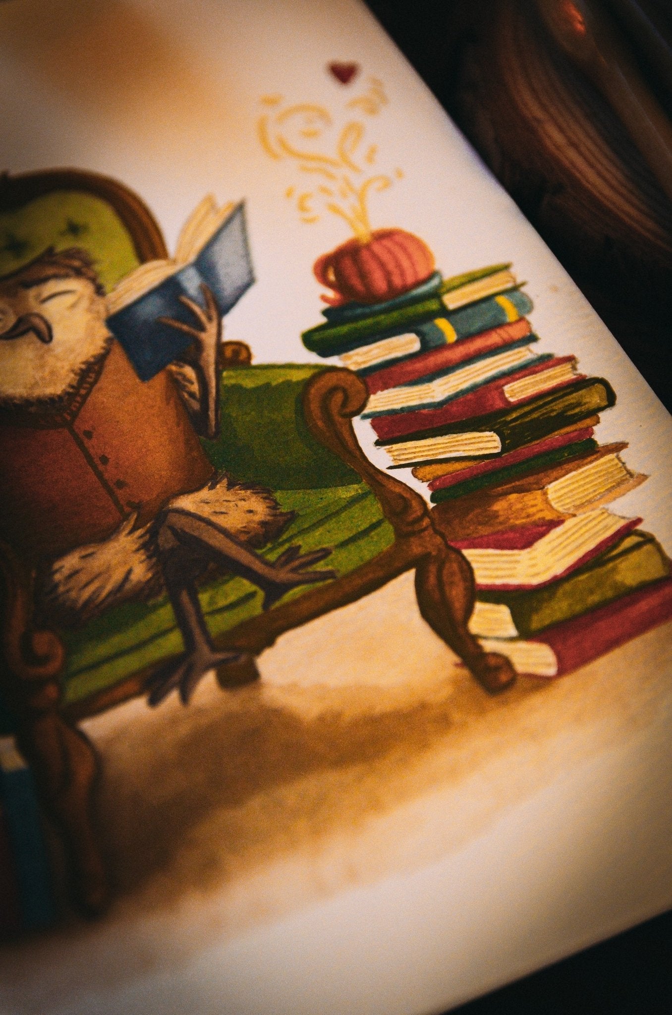 El Lector Nocturno — Print de Ilustración Original - Tinta y Misterio