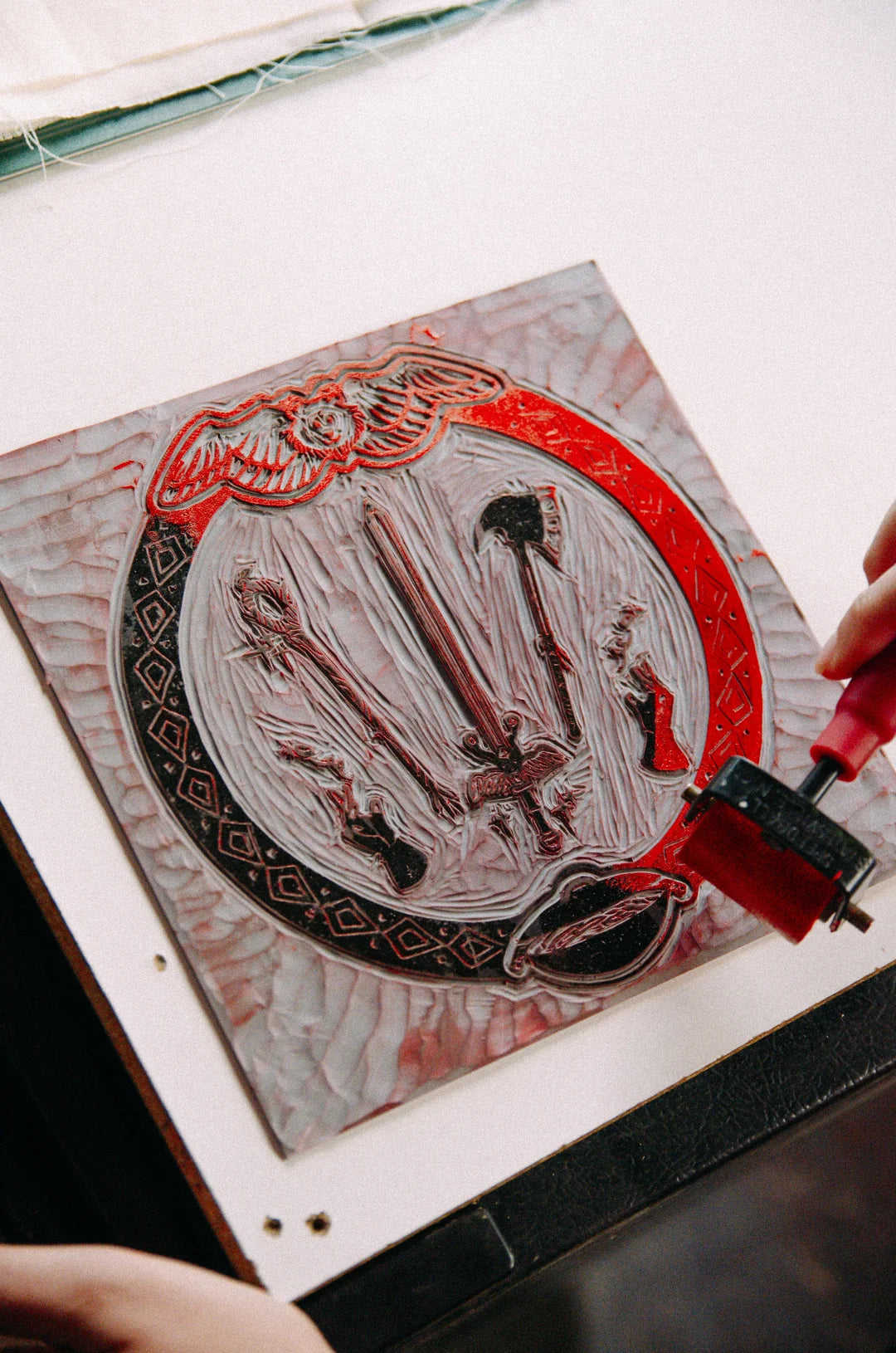 Tragones y Mazmorras - Sello en Linograbado